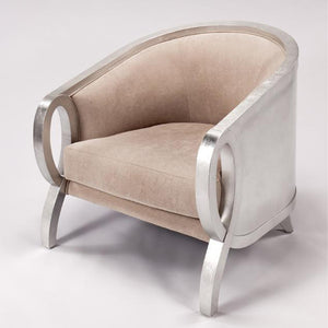 Beige and Silver Accent Chair 4437-SF1A