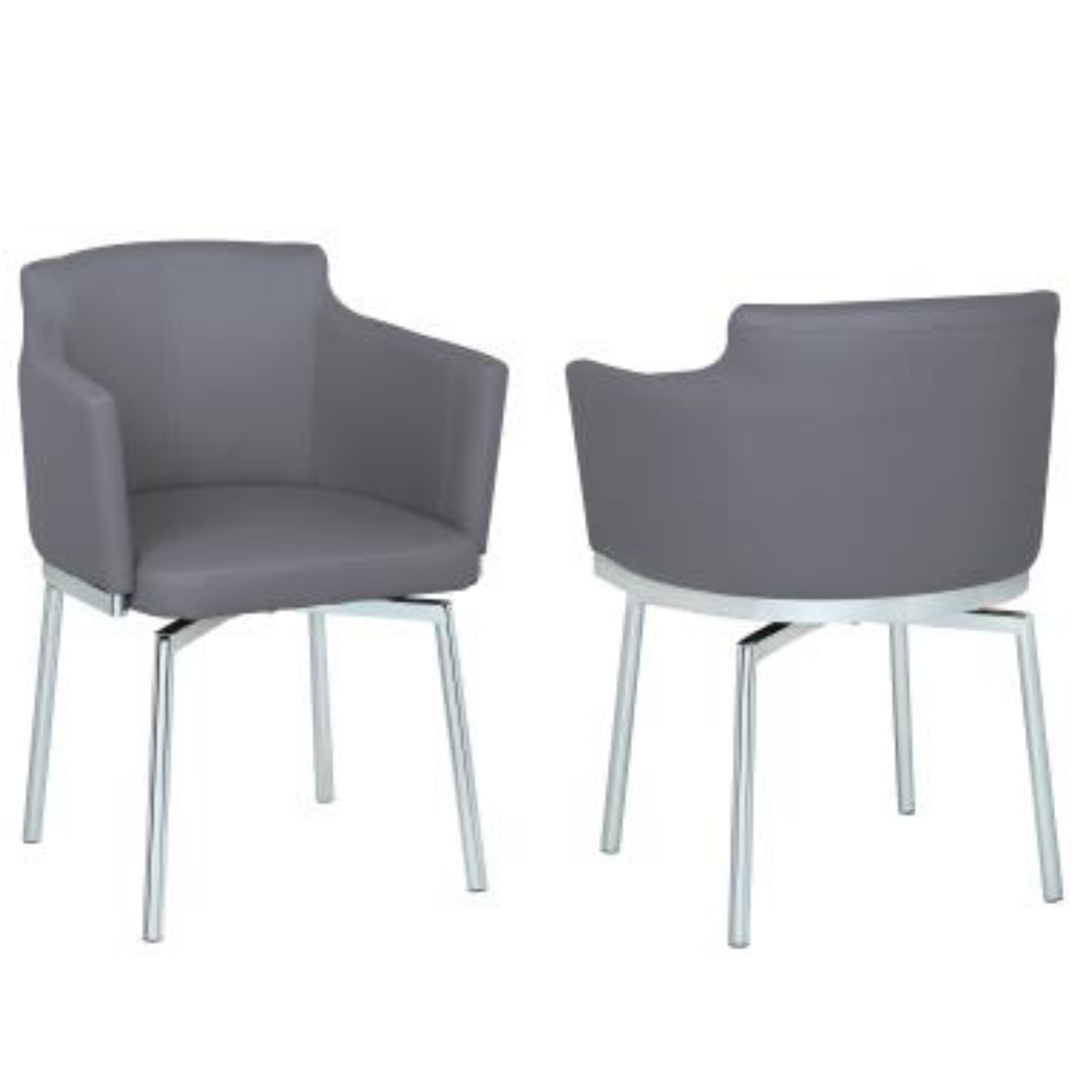 Dusty Grey Swivel Accent Chair
