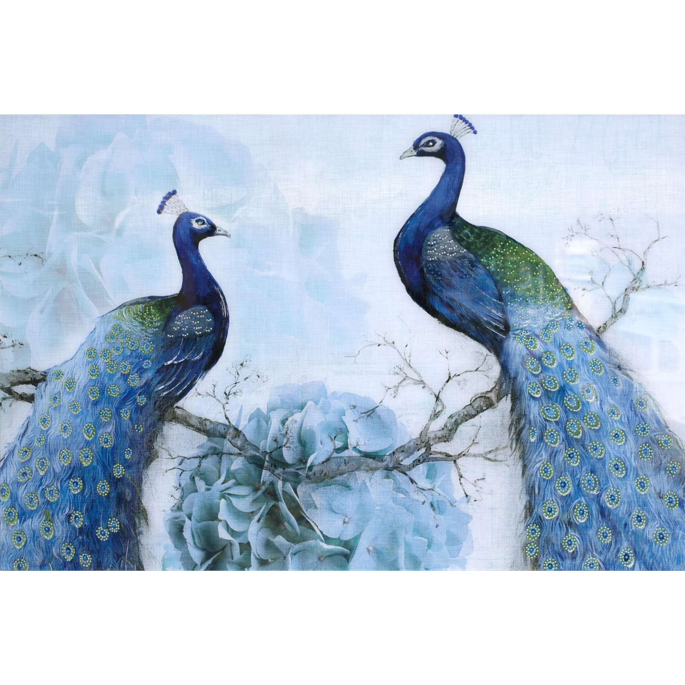Sparkling Peacocks Rhinestones Wall Art | SF1740R